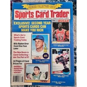 Vintage 1990 Sports Card Trader Magazine Lot Vol 1 No 1 +5 Michael Jordan Rickey